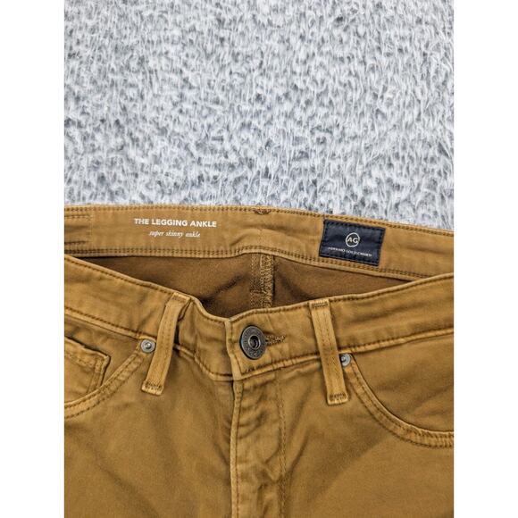 AG Adriano Goldschmied Jeans Women 25 Brown Legging Ankle Super Skinny Stretch - Picture 4 of 10